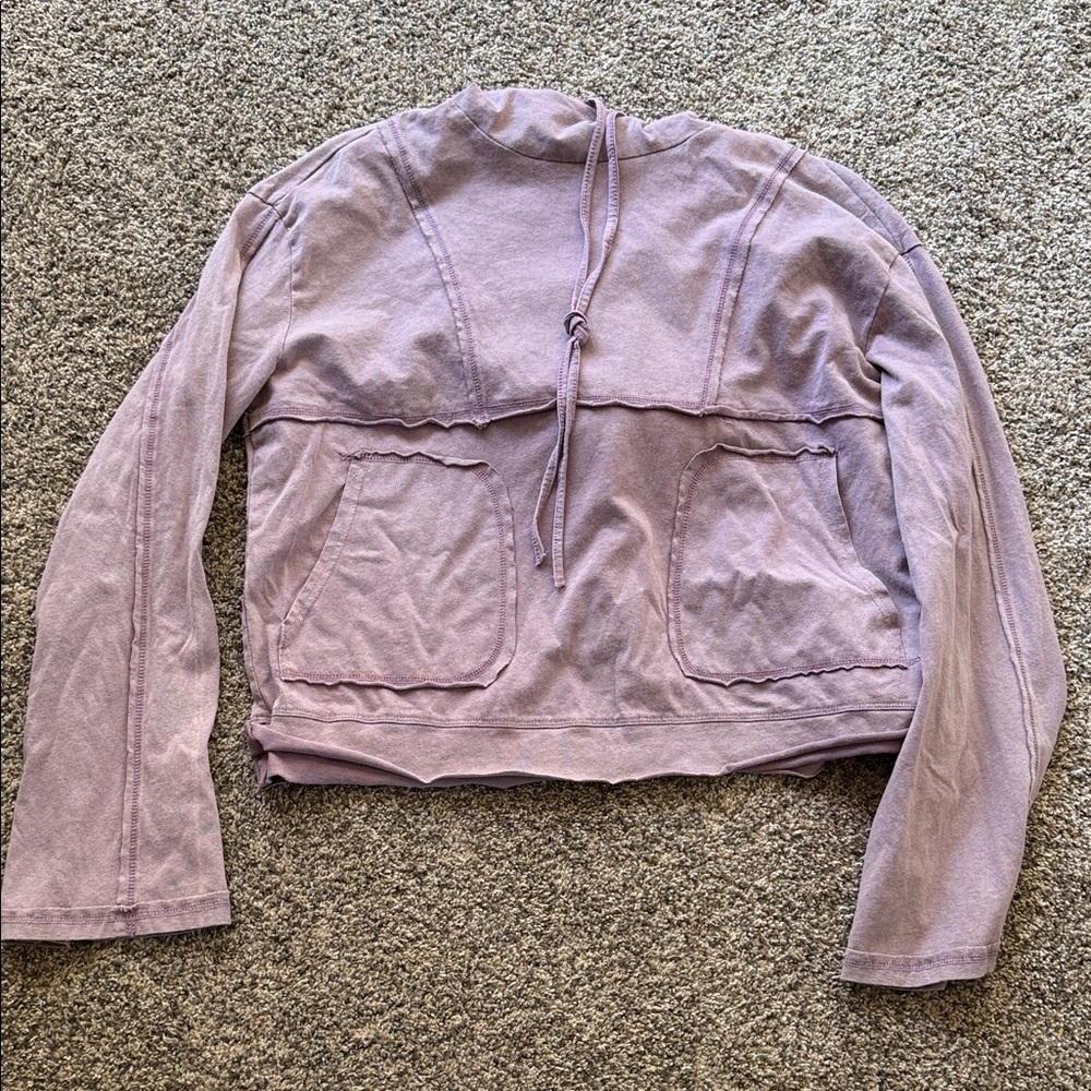 SHEIN Purple Hoodie Sweatshirt